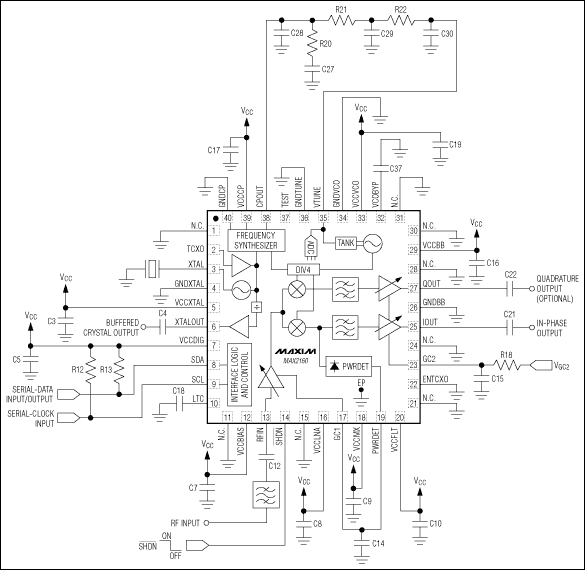 MAX2160,MAX2160EBG:典型應(yīng)用電路