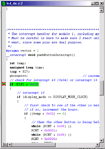 圖9. 在IAR Embedded Workbench中達(dá)到斷點