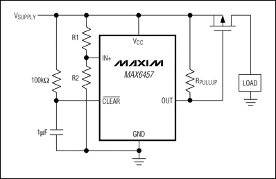 圖2. 當(dāng)監(jiān)控電路檢測到過壓情況時，p溝道MOSFET斷開電源。