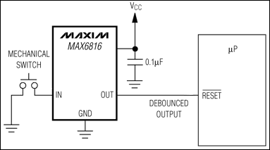 MAX6816、MAX6817、MAX6818：典型工作電路