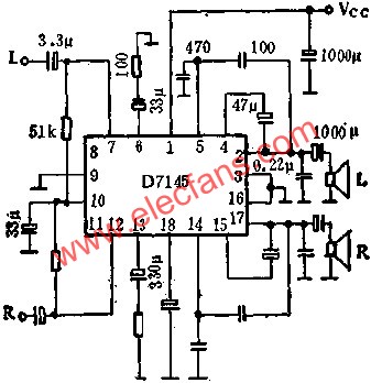 D7145雙通道音頻功率放大電路的應(yīng)用  www.socialnewsupdate.com