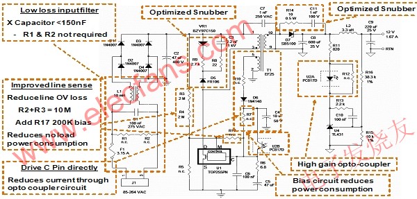 用Power Integrations的TOPSwitch-HX優(yōu)化過的開關(guān)電源 www.socialnewsupdate.com