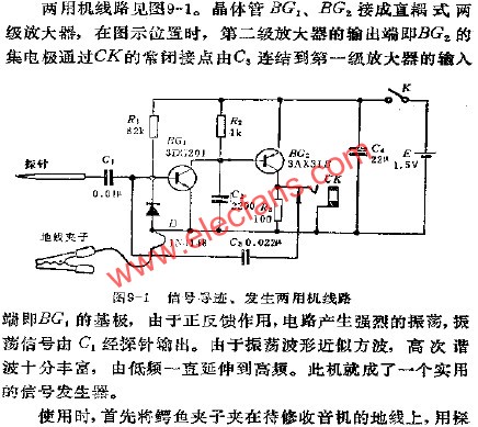 信號尋跡、發(fā)生兩用機(jī)電路圖  www.socialnewsupdate.com