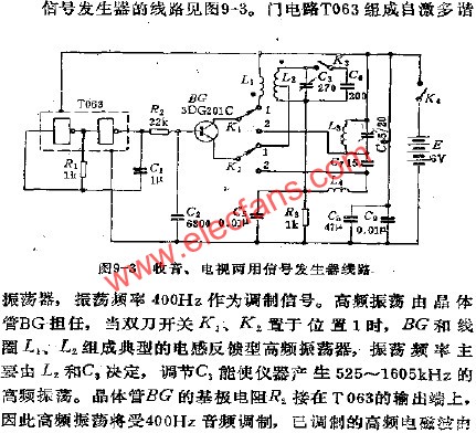 收音、電視兩用信號(hào)發(fā)生器電路  www.socialnewsupdate.com