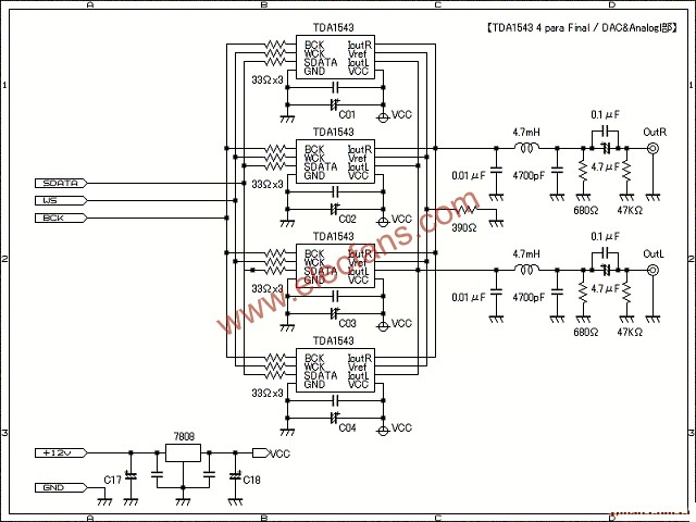 TDA1543數(shù)模變換器的特性   www.socialnewsupdate.com
