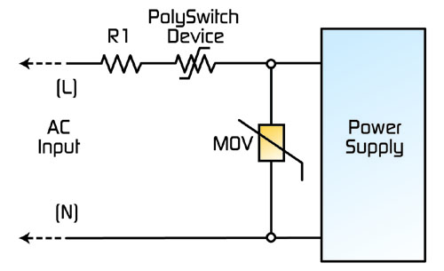 圖3：開(kāi)關(guān)模式電源的典型電路保護(hù)設(shè)計(jì)