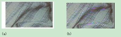 圖8：自適應內置3D梳狀濾波器的解碼器的結果(a)明顯優(yōu)于內置2D梳狀濾波器的解碼器(b)。