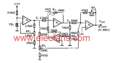 傳感器采用鉑電阻的溫度測量電路 http://www.socialnewsupdate.com
