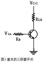 三極管電子開關(guān)的基本電路圖