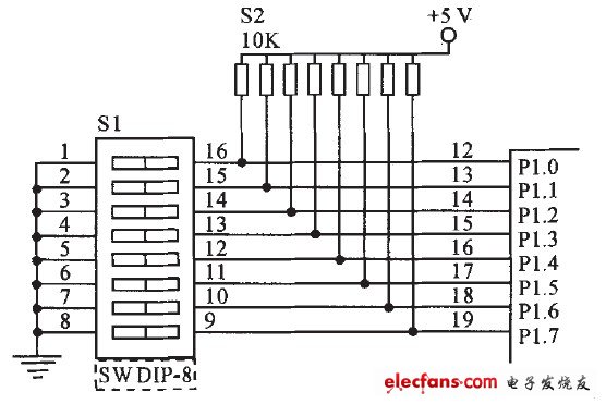 圖3 分機號碼設(shè)定電路