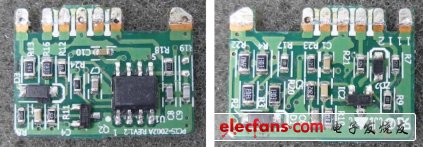 電路板內(nèi)置了一個(gè)變壓器，幾個(gè)電容器和一個(gè)功率晶體管