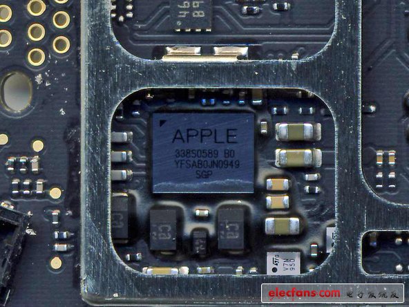 Cirrus公司邏輯器件--疑似音頻處理器（Apple 338S0589 B0 YFSAB0PY1001）。