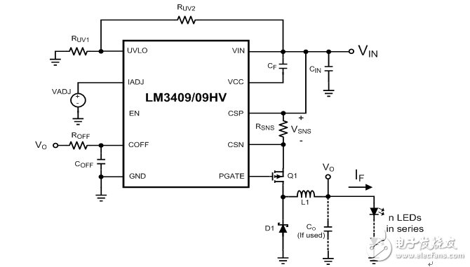 LM3409/09HV降壓LED驅(qū)動(dòng)器