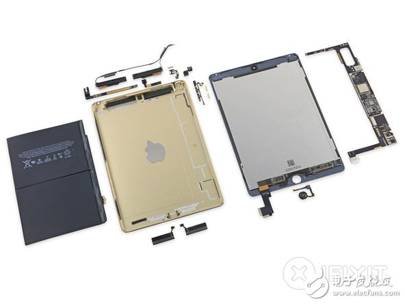 照例來張全家福。這一次，iFixit 給 iPad Air 2 打出的可維修指數(shù)為 2 分，分?jǐn)?shù)越高，越容易維修，最高為 10 分。