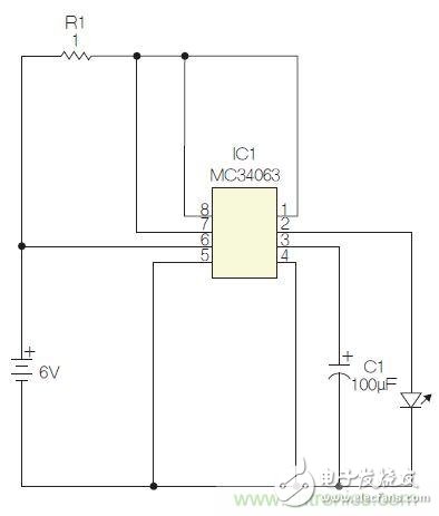 圖1：閃光燈標(biāo)電路圖。