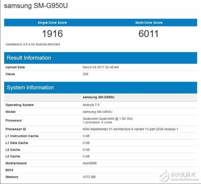 三星Galaxy S8跑分曝光，或許超越華為mate 9，成為新一代的安卓機(jī)皇
