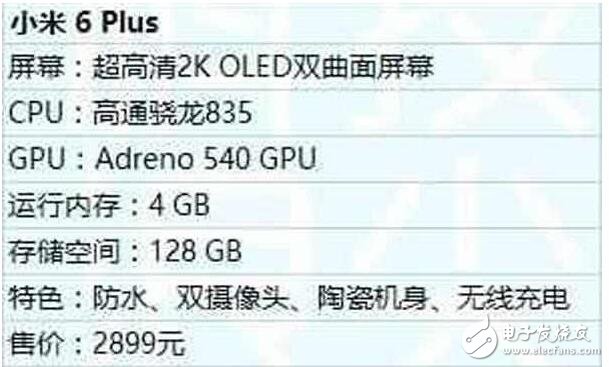 小米6標(biāo)準(zhǔn)版、小米6高配版、小米6Plus、小米6Plus頂配版四款齊發(fā)！小米6防水，支持無(wú)線(xiàn)充電？