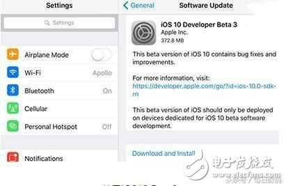 蘋果iOS10.3，APFS文件系統(tǒng)，16G版本的福星