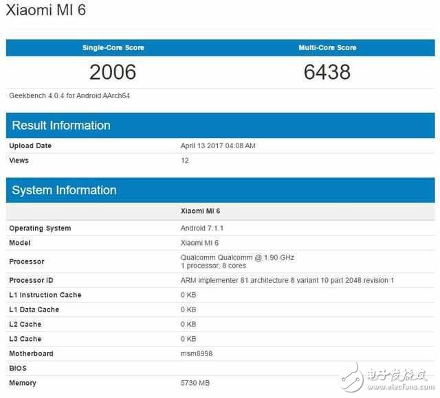 小米6的6G內(nèi)存竟然不敵三星S8？ 跑分?jǐn)?shù)據(jù)相差無幾