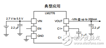 LM2776開關(guān)電容反相器