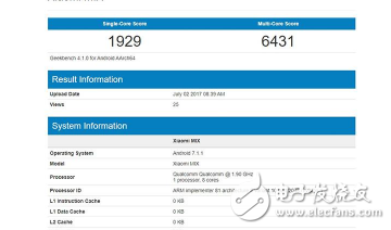 小米mix2最新消息:小米mix2跑分曝光!搭載驍龍835+6GB大運(yùn)存,性能炸裂