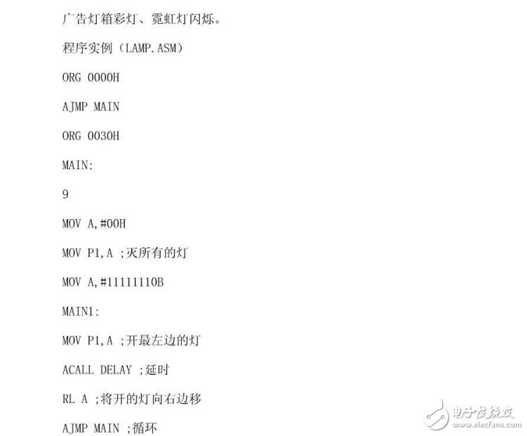 一百例經(jīng)典單片機(jī)匯編語言
