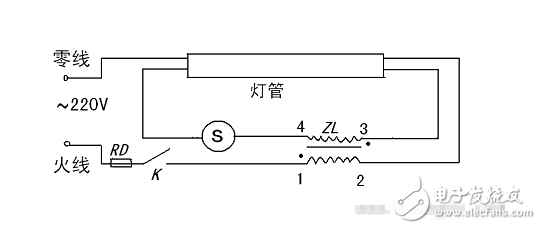 電子鎮(zhèn)流器接線(xiàn)圖
