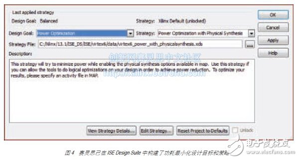 圖 4 賽靈思已在 ISE Design Suite 中構(gòu)建了功耗最小化設(shè)計目標(biāo)和策略