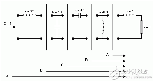 圖9. 將圖8網(wǎng)絡中的元件拆開進行分析