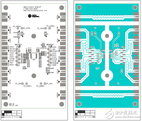 MAX14483優(yōu)勢和特性/應用電路_評估板MAX14483 EVK電路圖及PCB設(shè)計圖